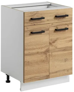 MEBLE OKMED Szafka kuchenna stojąca Rita 60 cm kolor dąb wotan - Szafki kuchenne - miniaturka - grafika 2