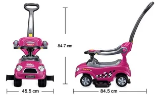 Multistore Multistore, jeździk 3 w 1, różowy - Jeździki dla dzieci - miniaturka - grafika 9