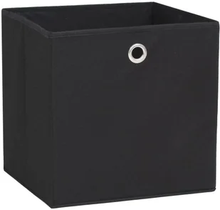vidaXL Pudła do przechowywania z włókniny, 4 szt., 32x32x32 cm, czarne vidaXL - Pudła i pojemniki do przechowywania - miniaturka - grafika 5
