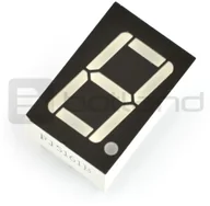 Podzespoły elektroniczne - Wyświetlacz 8-segmentowy x1 - 14mm zielony - wsp. katoda LCD-07288 - miniaturka - grafika 1