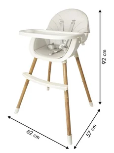 Ecotoys Fotelik, krzesełko do karmienia dla dzieci, 2w1, beżowy - Krzesełka do karmienia Ecotoys Fotelik, krzesełko do karmienia dla dzieci, 2w1, beżowy - Krzesełka do karmienia - miniaturka - grafika 6