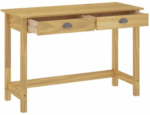 vidaXL Stolik konsola Hill Range, 2 szuflady, 110x45x74 cm, lita sosna vidaXL - Konsole i sekretarzyki - miniaturka - grafika 4
