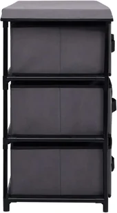 vidaXL Szafka z 6 szufladami, 55x29x55 cm, szara, stal - Szafki do salonu - miniaturka - grafika 6