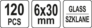 Grene Yato ZESTAW BEZPIECZNIKÓW SZKLANYCH 6X30mm 120 SZTUK MIX - Bezpieczniki elektryczne - miniaturka - grafika 3