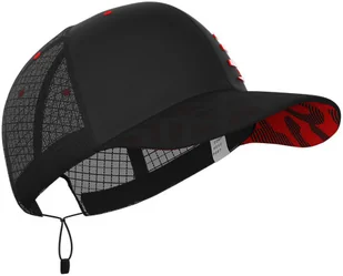 Compressport Czapka biegowa z daszkiem RACING TRUCKER CAP czarno-czerwona - Czapki i chusty sportowe męskie - miniaturka - grafika 4