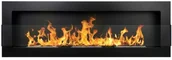 Biokominki - Ecofire Biokominek wiszący z szybą 1200 x 400 mm czarny - miniaturka - grafika 1