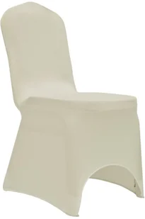vidaXL Elastyczne pokrowce na krzesła, kremowe, 12 szt. - Pokrowce na meble - miniaturka - grafika 3