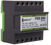 Zasilacze i transformatory - Breve Transformator 1-fazowy modułowy PSS 80N 80VA 230/24V na szynę 16024-9889 16024-9889 - miniaturka - grafika 1