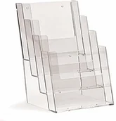 Pojemniki biurowe - Taymar Taymar 4C160 Taymar Din A5 Stojak na Prospekty z 4 Poziomami, Przezroczysty LA-640 - miniaturka - grafika 1