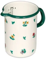 Kubki - Riess Kubek emaliowany 0,5l biały z miarką Streublumen - miniaturka - grafika 1