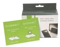 Q-CONNECT chusteczki do czyszczenia ekranów, 2x20 sztuk - Folie do laminatora - miniaturka - grafika 3
