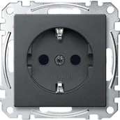 Inne - Merten meg2400  0414 gniazdo wtykowe z zestykiem ochronnym, BRS, zaciski śrubowe-Lift, antracyt, system M - miniaturka - grafika 1