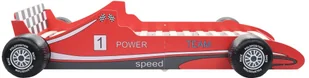 vidaXL Łóżko dziecięce w kształcie samochodu, 90x200 cm, czerwone vidaXL - Łóżka dla dzieci i młodzieży - miniaturka - grafika 10