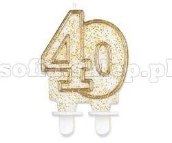Godan Świeczki Urodzinowe Cyferki 40 Brokat Go Pf-sczk - Urodziny dla dorosłych - miniaturka - grafika 2
