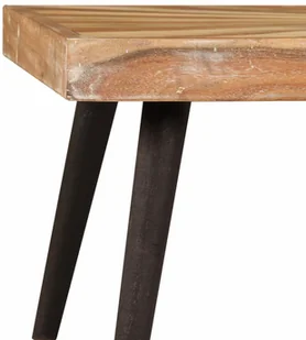 vidaXL Stolik kawowy z litego drewna mango, 90 x 55 x 36 cm - Ławy i stoliki kawowe - miniaturka - grafika 4