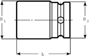 BAHCO nasadka udarowa 3/4" M22 [K8901M-22] - Klucze i nasadki - miniaturka - grafika 2