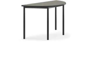 AJ Produkty Stół SONITUS, półokrągły, 1200x600x720 mm, ciemno szare linoleum, antracyt - Meble do szkół i przedszkoli AJ Produkty Stół SONITUS, półokrągły, 1200x600x720 mm, ciemno szare linoleum, antracyt - Meble do szkół i przedszkoli - miniaturka - grafika 1