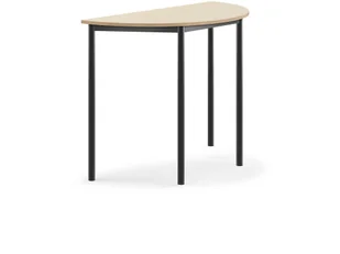 AJ Produkty Biurko SONITUS, półokrągłe, 1200x600x760 mm, brzoza laminat, antracyt - Meble do szkół i przedszkoli AJ Produkty Biurko SONITUS, półokrągłe, 1200x600x760 mm, brzoza laminat, antracyt - Meble do szkół i przedszkoli - miniaturka - grafika 2