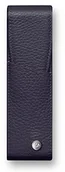 Etui na długopisy i pióra - Unbekannt Caran d d'ache Leman skórzany pokrowiec Pen Case, niebieski CD6202.449 - miniaturka - grafika 1