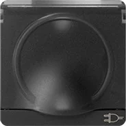 Simon Ramka Kontakt 82 gniazda z/u Schuko i klapką grafit - Klawisze i ramki - miniaturka - grafika 2