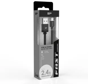 SILICON POWER Kabel Silicon Power Boost Link PVC LK10AB, USB - micro USB 1m, black SP1M0ASYLK10AB1K - Kable USB - miniaturka - grafika 2