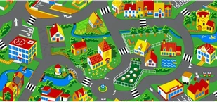 Associated Weavers Dywan dla dzieci z wzorem miasta, wymiary 140 x 200 cm - Dywany dla dzieci - miniaturka - grafika 2