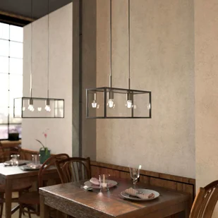 Lampenwelt com Lampa wisząca Beyza, jak latarnia, 2-punktowa - Lampy sufitowe - miniaturka - grafika 2