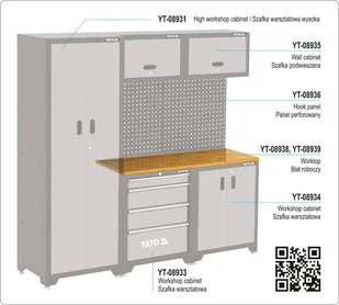 YATO BLAT ROBOCZY DREWNIANY STANDARD DLA DWÓCH SZAFEK BAZOWYCH) WYMIARY 1320 X 457 X 25mm YT-08938 - Pozostałe wyposażenie warsztatu - miniaturka - grafika 2
