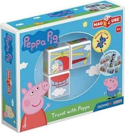 Klocki - Magicube Kostki magnetyczne Świnka Peppa podróże - miniaturka - grafika 1