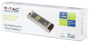 v-tac Zasilacz LED V-TAC 100W Ściemnialny 12V 8.5A IP20 Modułowy VT-20101D - Zasilacze i transformatory - miniaturka - grafika 4