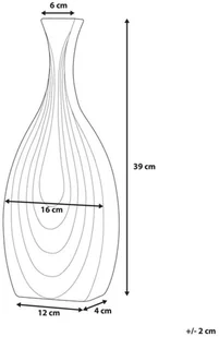 Beliani Beliani Wazon dekoracyjny 39 cm biały THAPSUS - Dekoracje domu - miniaturka - grafika 5