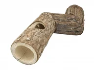 Akcesoria dla gryzoni - PanamaPet Drewniany tunel z zakrętem dla gryzoni, 25,5cm - miniaturka - grafika 1