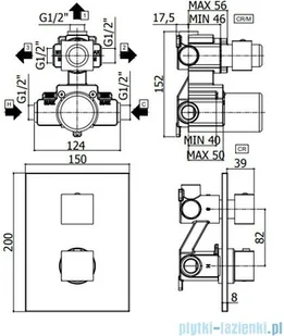 Paffoni bateria podtynkowa termostatyczna 3-drożna chrom LEQ519CR | - Baterie umywalkowe - miniaturka - grafika 2