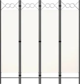 Parawany - vidaXL Parawan 4-panelowy, biały, 160 x 180 cm vidaXL - miniaturka - grafika 1