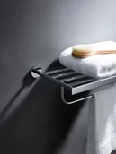 Półki łazienkowe - Blue Water Hugo Półka na ręczniki z relingiem chrom HUG-042 - miniaturka - grafika 1