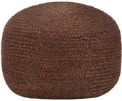 Pufy i podnóżki - vidaXL vidaXL Ręcznie robiony puf, brązowy, 40 x 45 cm, juta - miniaturka - grafika 1