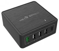 Ładowarki do telefonów - WG Ładowarka sieciowa 4x USB USB-C QC 3.0 60W 10126 - miniaturka - grafika 1