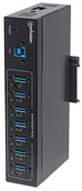 Huby USB - Manhattan 164405 7-port USB 3.0 Hub do zastosowań przemysłowych Siedem portów typu A czarny 164405 - miniaturka - grafika 1