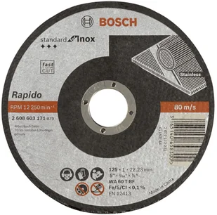 Bosch Tarcza tnąca 125x1x22,23 mm, 2608603171 2.608.603.171 - Materiały ścierne - miniaturka - grafika 4