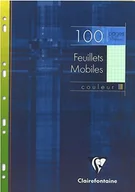 Wkłady do segregatora - Clairefontaine 1731 °C wkłady do kołonotatnika DIN A4 (francuska linie, 50 kartek, 210 X 297 MM) Biały, zielony 50 arkuszy 1744C - miniaturka - grafika 1