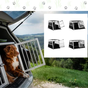 PETSTUFF TRANSPORTER DLA PSA ZWIERZĄT ALUMINIOWA KLATKA M90 30070005 - Sprzęt podróżny i transportery dla psów - miniaturka - grafika 6