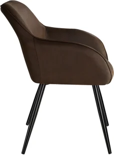 tectake Krzesło Marilyn - ciemnobrązowo-czarne 403668 - Krzesła tectake Krzesło Marilyn - ciemnobrązowo-czarne 403668 - Krzesła - miniaturka - grafika 2