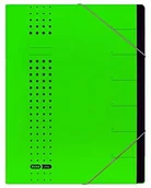 Teczki i skoroszyty - Elba Teczka na dokumenty chic, na format A4, z kartonu, 7 przegródek, zielona, 5 sztuk 400002025 - miniaturka - grafika 1