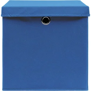 vidaXL Pudełka z pokrywami, 4 szt., 28x28x28 cm, niebieskie vidaXL - Pudła i pojemniki do przechowywania - miniaturka - grafika 5