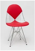 Fotele i krzesła biurowe - D2.Design Krzesło Net double czerwona poduszka 5395 - miniaturka - grafika 1