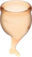 Kubeczki menstruacyjne - Satisfyer Satisfyer Feel Secure Menstrual Cup Orange - miniaturka - grafika 1