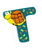 Wyposażenie pokoiku dziecięcego - Legler 4669 litery zwierząt od A do Z, litera T - miniaturka - grafika 1