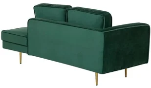 Beliani Szezlong welur szmaragdowy lewostronny MIRAMAS - Szezlongi - miniaturka - grafika 5