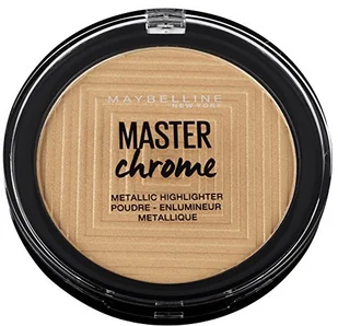 Maybelline Master Chrome Metallic Highlighter rozświetlacz w kamieniu 100 Molten Gold 6,7g - Rozświetlacze do twarzy i ciała - miniaturka - grafika 5
