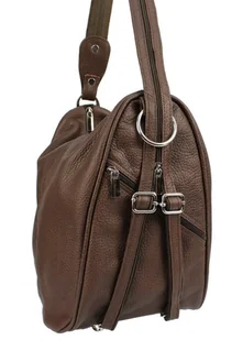 ELKOR (PL) Plecak Skórzany ELKOR (PL) Jowita De Luxe Skóra Naturalna Licowa JASNY CZEKOLADOWY - Plecaki - miniaturka - grafika 4